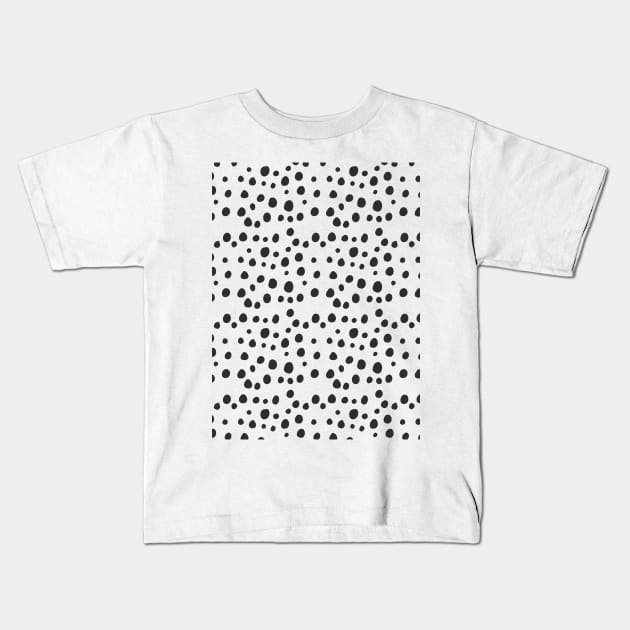 Spots pattern Kids T-Shirt by MinimalLineARt